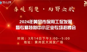 2024年黄冈市保用工促发展  暨专精特新中小企业专场招聘会