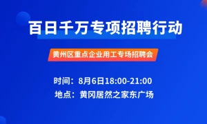 黄州区2024年百日千万专项行动暨重点企业用工专场招聘会