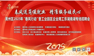 黄州区2025年“春风行动”暨工业园区企业用工东湖南湖专场招聘会