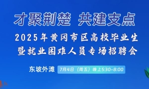 2025年黄冈市区高校毕业生暨就业困难人员&制造业暨妈妈岗专场招聘会