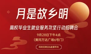 月是故乡明 高校毕业生就业服务攻坚行动招聘夜市