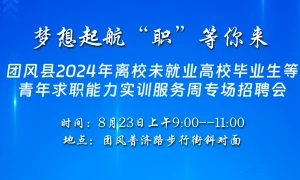 【网络招聘会】团风县2024年离校未就业高校毕业生等青年求职能力实训服务周专场招聘会